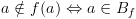 plot:\[a \notin f(a) \Leftrightarrow
 a \in {B_f}\]