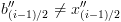 plot:\[{b''_{\left( {i - 1} \right)/2}} \ne {x''_{\left( {i - 1} \right)/2}}\]