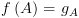 plot:\[f\left( A \right) = {g_A}\]