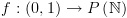 plot:\[f:\left( {0,1} \right) \to P\left( \mathbb{N} \right)\]