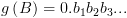 plot:\[g\left( B \right) =
 0.{b_1}{b_2}{b_3}...\]