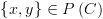 plot:\[\left\{ {x,y} \right\} \in P\left( C \right)\]