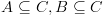 plot:\[A \subseteq C,B \subseteq C\]