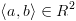 plot:\[\left\langle {a,b} \right\rangle  \in
 {R^2}\]