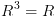 plot:\[{R^3} = R\]