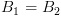 plot:\[{B_1} = {B_2}\]