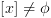 plot:\[\left[ x
      \right] \ne \phi \]