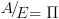 plot:\[{\raise0.7ex\hbox{$A$} \!\mathord{\left/
 
  {\vphantom {A E}}\right.\kern-\nulldelimiterspace}
 
 \!\lower0.7ex\hbox{$E$}} = \Pi \]