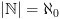 plot:\[\left| \mathbb{N} \right| =
 {\aleph _0}\]