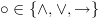 plot:\[ \circ  \in \left\{ { \wedge , \vee , \to } \right\}\]