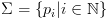 plot:[Sigma  =
   left{ {{p_i}|i in mathbb{N}} 
ight}]