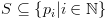 plot:[S subseteq left{ {{p_i}|i in mathbb{N}} 
ight}]