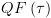 plot:\[QF\left( \tau  \right)\]