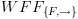 plot:\[WF{F_{\left\{ {F, \to } \right\}}}\]
