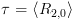 plot:\[\tau  = \left\langle {{R_{2,0}}} \right\rangle \]