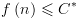 plot:\[f\left( n \right) \leqslant {C^*}\]