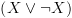 plot:\[\left( {X \vee \neg X} \right)\]