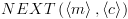 plot:\[NEXT\left( {\left\langle m
 \right\rangle ,\left\langle c \right\rangle } \right)\]