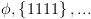 plot:\[\phi ,\left\{ {1111}
      \right\},...\]