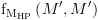 plot:${{\text{f}}_{{{\text{M}}_{{\text{HP}}}}}}\left(
 {M',M'} \right)$