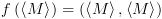 plot:$f\left(
      {\left\langle M \right\rangle } \right) = \left( {\left\langle M
      \right\rangle ,\left\langle M \right\rangle } \right)$