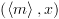 plot:$\left(
       {\left\langle m \right\rangle ,x} \right)$