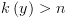 plot:$k\left( y \right) > n$