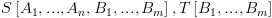 plot:$Sleft[ {{A}_{1}},...,{{A}_{n}},{{B}_{1}},...,{{B}_{m}} 
ight],Tleft[
 {{B}_{1}},...,{{B}_{m}} 
ight]$