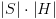 plot:$\left| S \right| \cdot \left| H \right|$