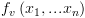 plot:${f_v}\left( {{x_1},...{x_n}} \right)$