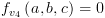 plot:${f_{{v_4}}}\left(
 {a,b,c} \right) = 0$