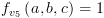 plot:${f_{{v_5}}}\left(
 {a,b,c} \right) = 1$