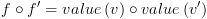 plot:$f \circ f' = value\left( v \right) \circ value\left( {v'}
      \right)$