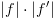 plot:$\left|
 f \right| \cdot \left| {f'} \right|$