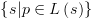 plot:$\left\{ {s|p \in L\left( s \right)} \right\}$