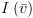 plot:$I\left( {\bar v}
 \right)$