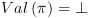 plot:$Val\left( \pi  \right) =  \bot $