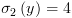 plot:${\sigma _2}\left( y \right) = 4$