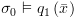 plot:${\sigma _0} \vDash {q_1}\left( {\bar x} \right)$