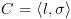 plot:$C = \left\langle {l,\sigma }
 \right\rangle $