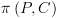 plot:$\pi \left( {P,C} \right)$