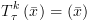 plot:$T_\tau ^k\left( {\bar x} \right) =
 \left( {\bar x} \right)$