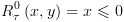 plot:$R_\tau ^0\left( {x,y} \right) = x
   \leqslant 0$