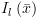 plot:${I_l}\left( {\bar x} \right)$