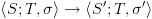 plot:$\left\langle
      {S;T,\sigma } \right\rangle  \to
      \left\langle {S';T,\sigma '} \right\rangle $