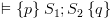 plot:$ \vDash \left\{ p
 \right\}{S_1};{S_2}\left\{ q \right\}$