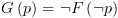 plot:$G\left( p \right) = \neg F\left( {\neg
 p} \right)$